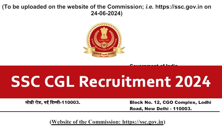 SSC CGL Recruitment 2024