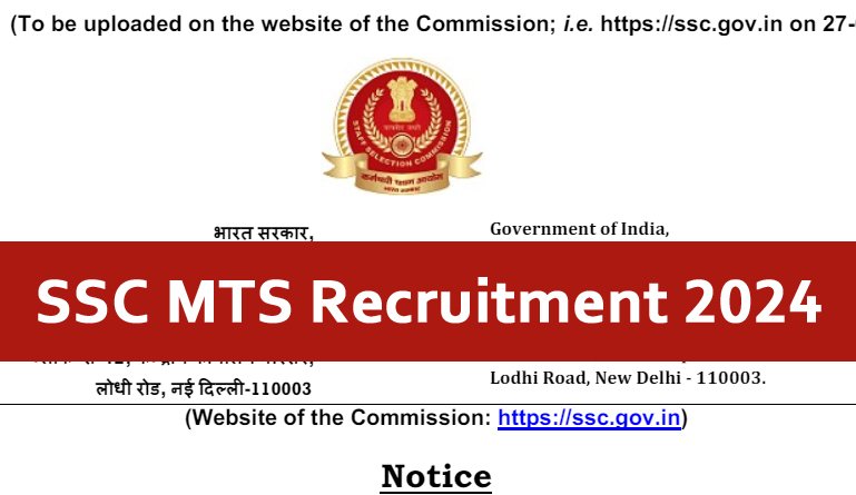 SSC MTS and Havaldar Recruitment 2024