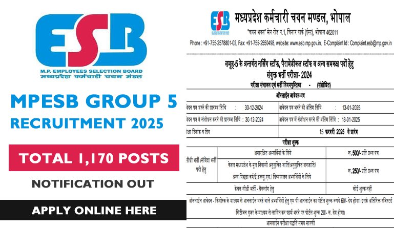 MPESB Group 5 Recruitment 2025